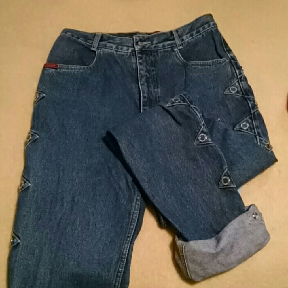 Vintage Lawman studded high rise mom jeans